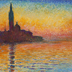 reproductie San Giorgio Maggiore at dusk van Claude Monet